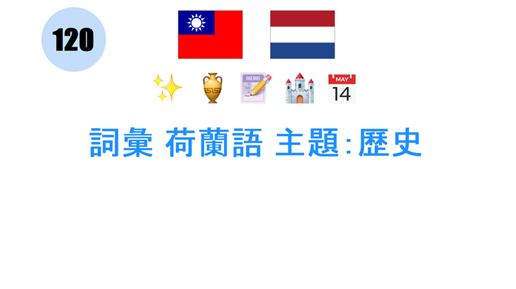 詞彙 荷蘭語 主題：歷史